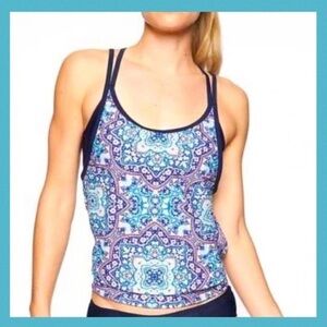 ATHLETA Monaco Paisley Blousy Fit Tankini Top